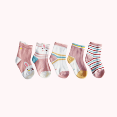 Pink Bunny Socks 5pk
