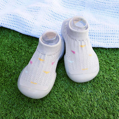 Muunjoo Cora Non Slip Baby Sock Shoes  Grey